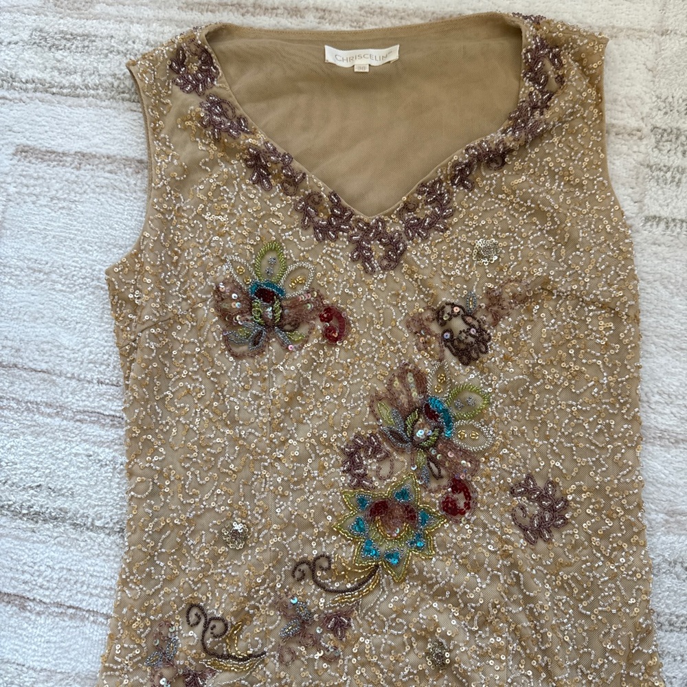 Jovani Silk Gown with Lace Accents